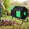 Dual Chamber Compost Tumbler with 360° Rotatable Design and Aeration System